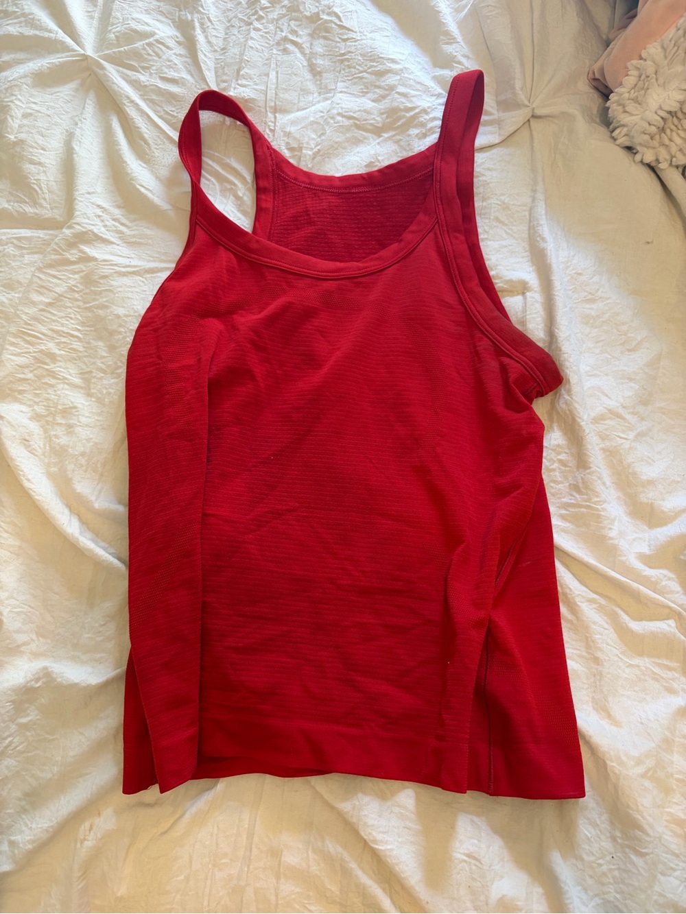 Red Women’s Ribbed Tank Top